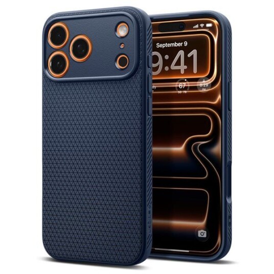 Spigen Liquid Air Deksel iMarineblå for iPhone 17 Pro