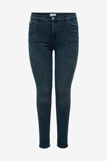 Only Carmakoma - Jeans carAugusta HW Skinny Dnm - Blå