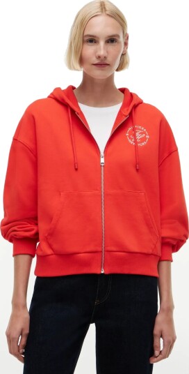 Tommy Hilfiger Th Roundal Zip Up Hoodie Red S