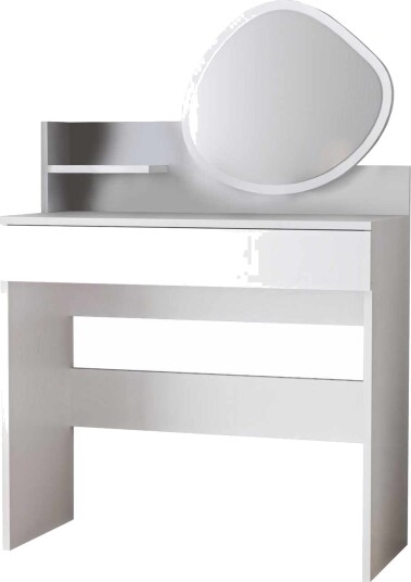 Fabrony sminkebord med speil 90 cm - Hvit
