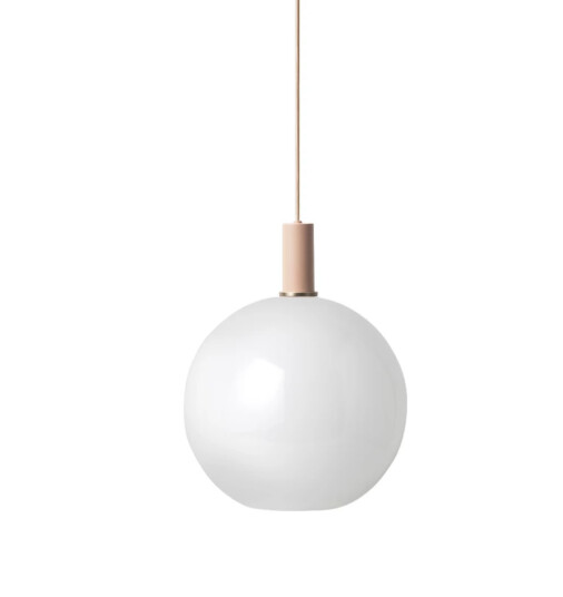 Ferm Living Taklampe Collect Sphere-Low Socket Rosa