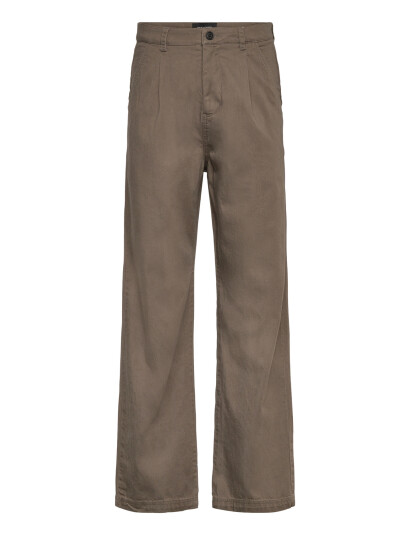 Lyle & Scott Enzyme Wash Pleated Trouser Brown W36L34 Lyle & Scott Enzyme Wash Pleated Trouser Brown W36L34
