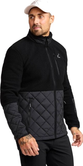 Revolutionrace Canyon Hybrid Pile Fleece Herre Black XL Herre Overdeler Fleece & midlayers