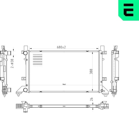 ERA 673216 Radiator motorkjøling