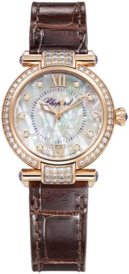 Chopard Dameklokke 384319 5010 Imperiale Hvit/Lær Ø29 mm