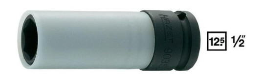 Hazet 903Slg-15, Kraftpipe, Sort, Grå, 1 Hoder, 1/2", Metrisk, 15 Mm