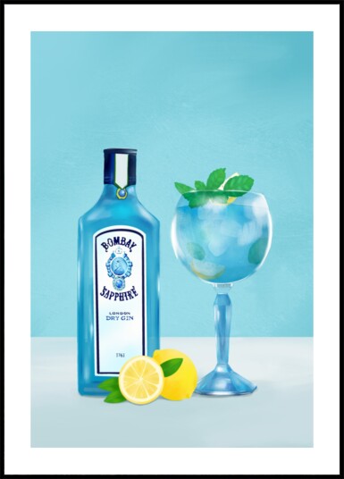 Gin Cocktail Plakat / 30x40