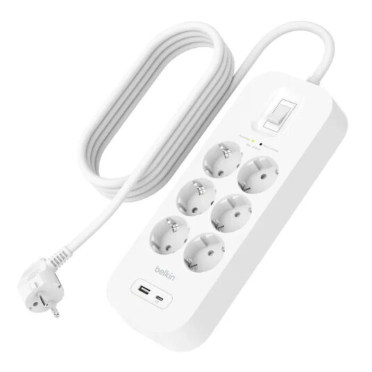 Belkin SurgePlus Grenuttak med USB-porter Belkin SurgePlus Grenuttak med USB-porter