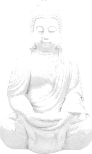 Rxs Hvit Buddha Figur 70 cm