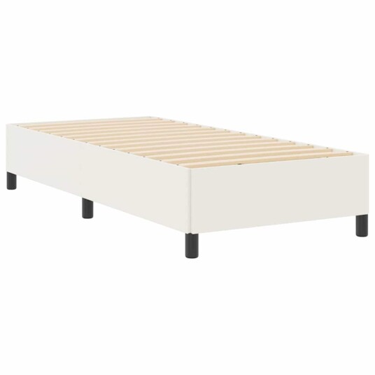 Sengestel Kremhvit 90x190 cm Corduroy Stoff