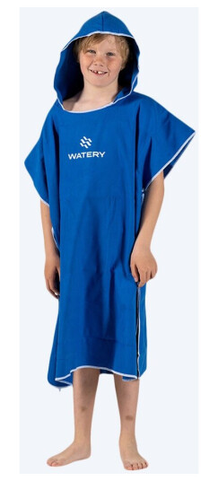 Watery badeponcho til junior - Microfiber - Royal Blue