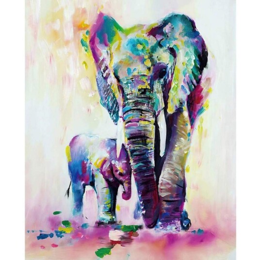 Lerretsposter, Elefant - 50 x 70 cm
