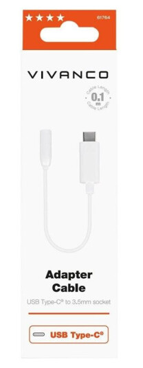 Vivanco Audioadapter USB-C to 3.5mm female 10cm White Vivanco Audioadapter USB-C to 3.5mm female 10cm White