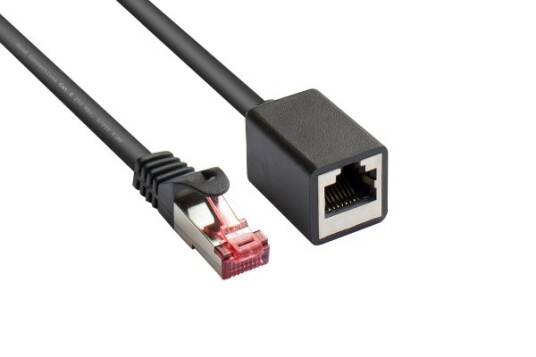 Rns® Patchkabelforlengelse Med Låsesko Kat. 6 S/Ftp Pimf Pvc 250Mhz Ofc Cu Svart 0,5M Good Connections® (8063Vr-005S)