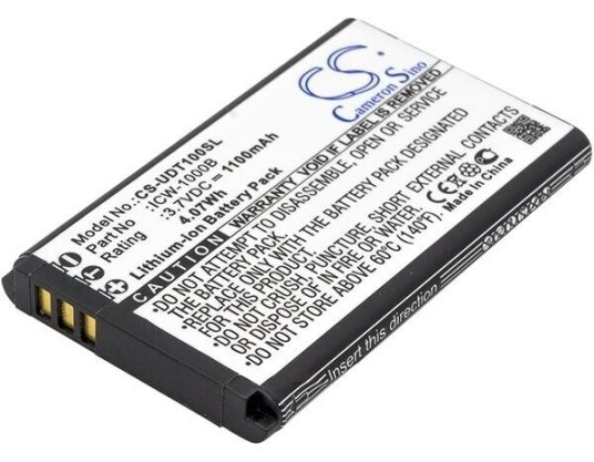 UniData WPU-7800 batteri (1100 mAh 3.7 V, Sort)