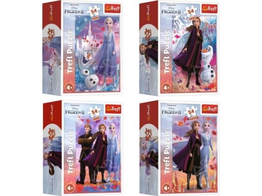 Puzzle 54 Mini In The World Of Anna And Elsa 19637,19638,19639,19640 54173 Trefl Pris For 1 Stk.