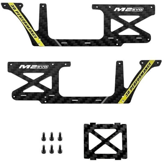 OMP OSHM2326Y Fuselage Carbon Panel Set Yellow