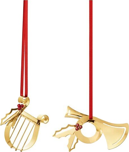Georg Jensen 2026 juleornamentsett 17,5 cm 2 stk gull Georg Jensen 2026 juleornamentsett 17,5 cm 2 stk gull