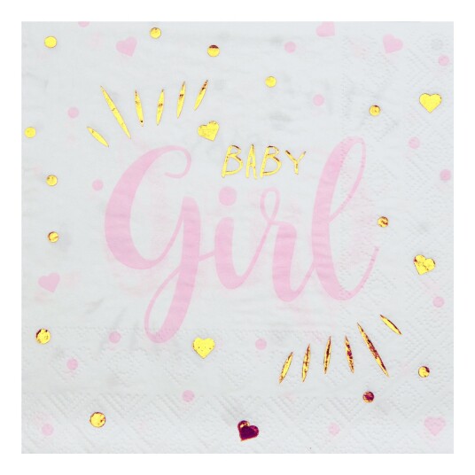 Santex Servietter Baby Girl - 20-pakning