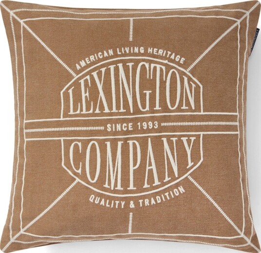 Lexington Logo Washed putetrekk 50x50 cm fudge/lys beige Lexington Logo Washed putetrekk 50x50 cm fudge/lys beige