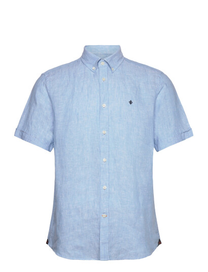 Morris Douglas Bd Linen Shirt Ss - Blue - M Morris Douglas Bd Linen Shirt Ss - Blue - M
