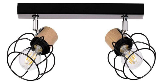 Envostar Fence 2 Taklampe Black/Chrome/Wood Envostar Fence 2 Taklampe Black/Chrome/Wood