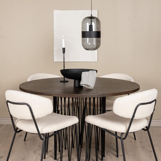 Furniture/Fashion Spisegruppe furniture/fashion Stone med 4 Chico Stoler Rundt GR23021