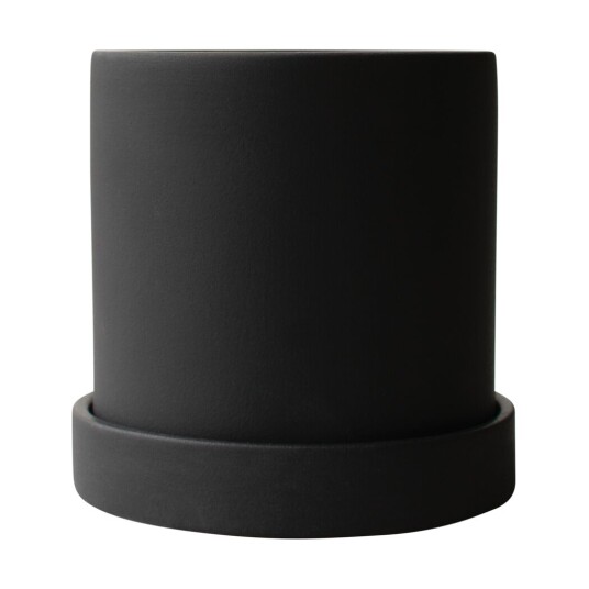 Dbkd Grow krukke med fat Ø11 cm Sandy black
