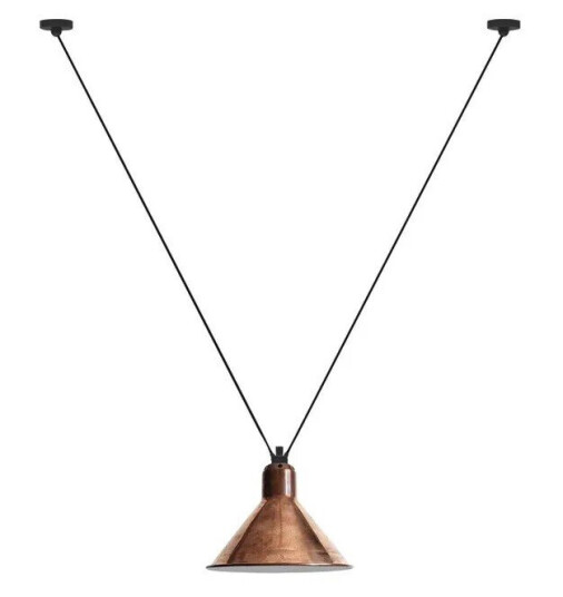 DCW - 323 XL Pendel Konisk Rå Kobber/Hvit Lampe Gras DCW - 323 XL Pendel Konisk Rå Kobber/Hvit Lampe Gras