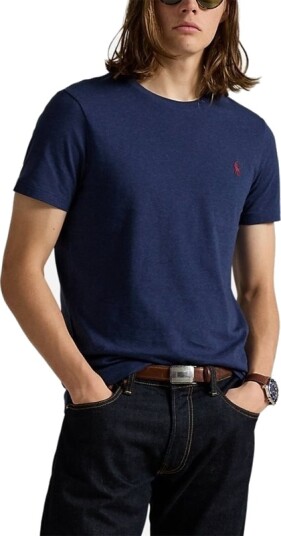 Polo Ralph Lauren Crew Neck T-Shirt Spring Navy Heather Polo Ralph Lauren Crew Neck T-Shirt Spring Navy Heather