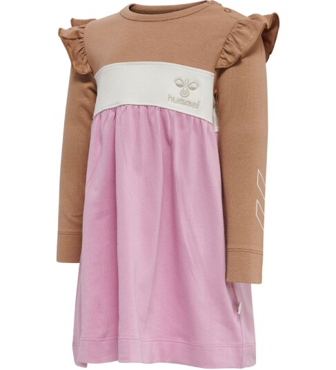 Hummel Kjole hmlJamila Rosa/Brun/Hvit 2 år 92 Kjole