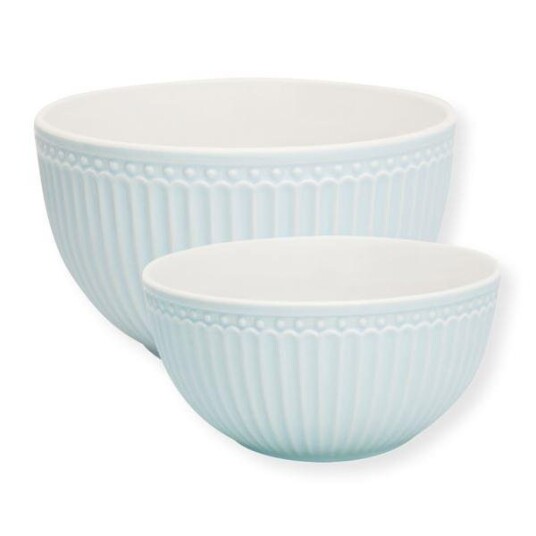GreenGate  Alice serveringsbolle 0,9/2,2L 2 stk pale blue