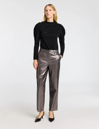 Selected Slfmarwa Ls High Neck Top - Black - XS