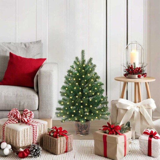 Kunstig juletre med 150 LED med stativ grønn 65 cm PE og PVC Kunstig juletre med 150 LED med stativ grønn 65 cm PE og PVC