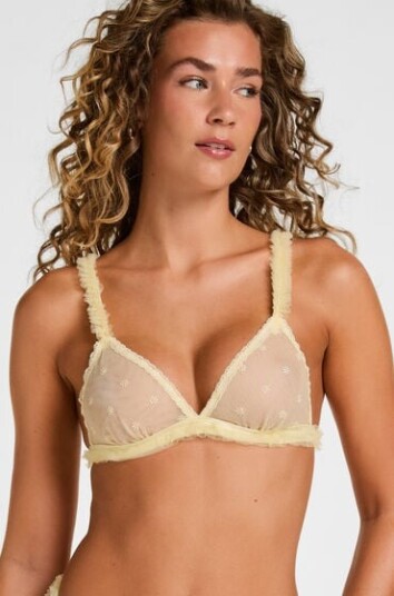 Hunkemöller Bralette Flora Gul