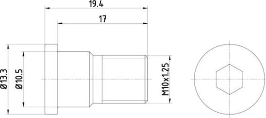 Skrue, bremseskive HELLA 8DZ 355 209-071