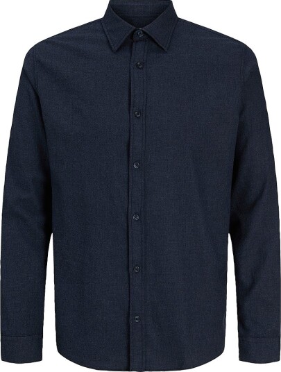 Jack & Jones   Skjorte Jjefield Melange Shirt Ls Sn   Blå