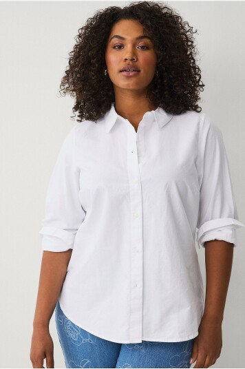 Zizzi Skjorte vLulu L/S Shirt Hvit Zizzi Skjorte vLulu L/S Shirt Hvit