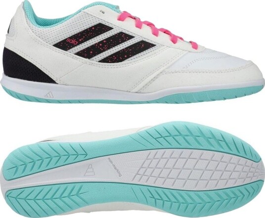 adidas Top Sala Competition IC   Fottøy Hvit/Svart/Flash Aqua Barn   Innendørs (IC) størrelse 38