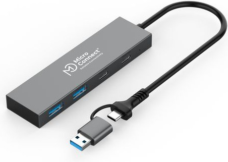 Microconnect 2x USB-C 3.2 Gen 2 + 2x USB 3.2 Gen 2 Hub Stasjonær
