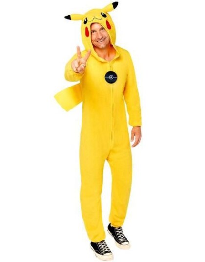 Amscan Lisensiert Pikachu Kigurumi Kostyme til Voksen M L