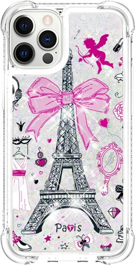 Trolsk Mobildeksel med Flytende Glitter Paris (iPhone 15 Pro Max)