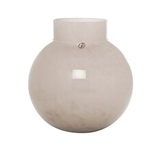Glassvase Rund Ø 24 x 25 cm Glass Beige Glassvase Rund Ø 24 x 25 cm Glass Beige