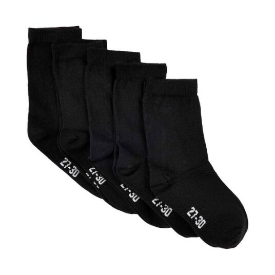 Minymo 5-Pack Sokker Til Barn, Black Minymo 5-Pack Sokker Til Barn, Black