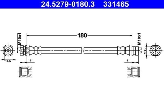 Bremseslange ATE 24.5279 0180.3 Bremseslange ATE 24.5279 0180.3
