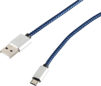 S/Conn 14-50017, 0,3 M, Usb A, Micro-Usb B, Usb 2.0, 0,48 Gbit/S, Blå