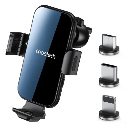 Choetech T201-F Mobilholder for Ventilasjonsanlegg med Trådløs Lading - Svart