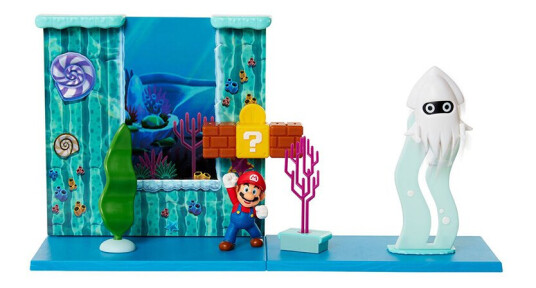 Nintendo Super Mario Lekesett Med 6 Cm Figur Underwater