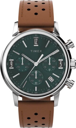 Timex Herreklokke TW2W10100 Marlin Grønn/Lær Ø40 mm Timex Herreklokke TW2W10100 Marlin Grønn/Lær Ø40 mm