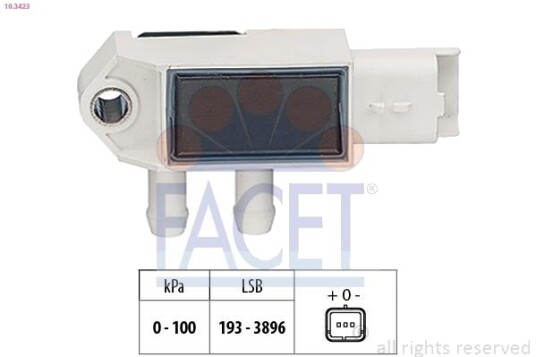 FACET 10.3423 Lufttrykksensor, høydetilpasning FACET 10.3423 Lufttrykksensor, høydetilpasning